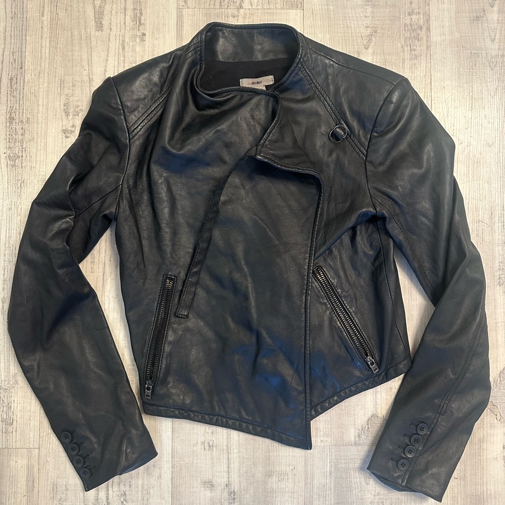 Black Leather Moto Jacket